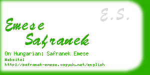 emese safranek business card